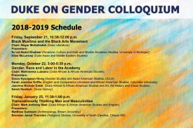 2018-2019 Duke on Gender Colloquium